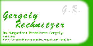 gergely rechnitzer business card